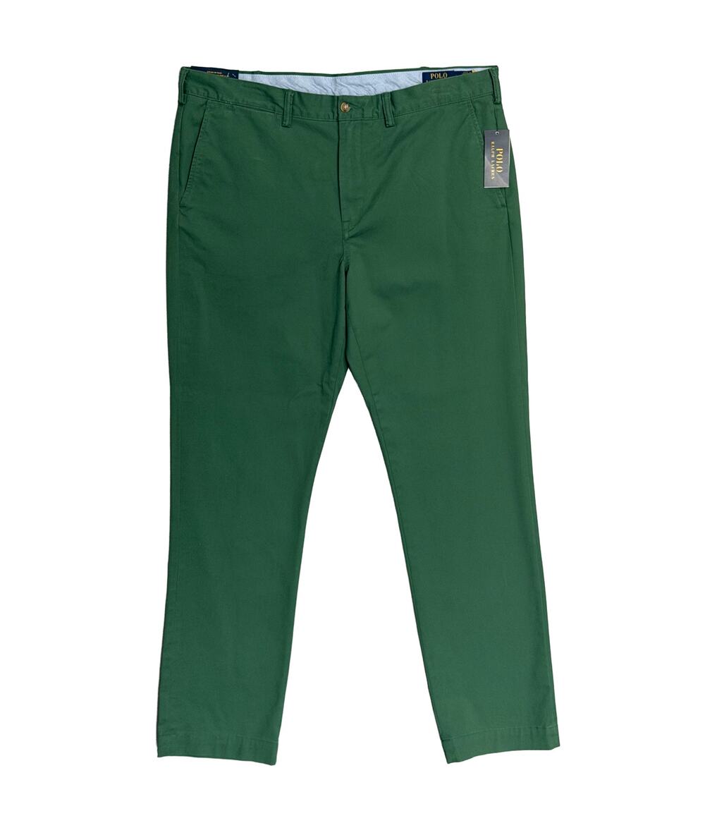 Polo Ralph Lauren Pant Men's 31"x30" Chino Stretch Straight Fit Solid Green NWT